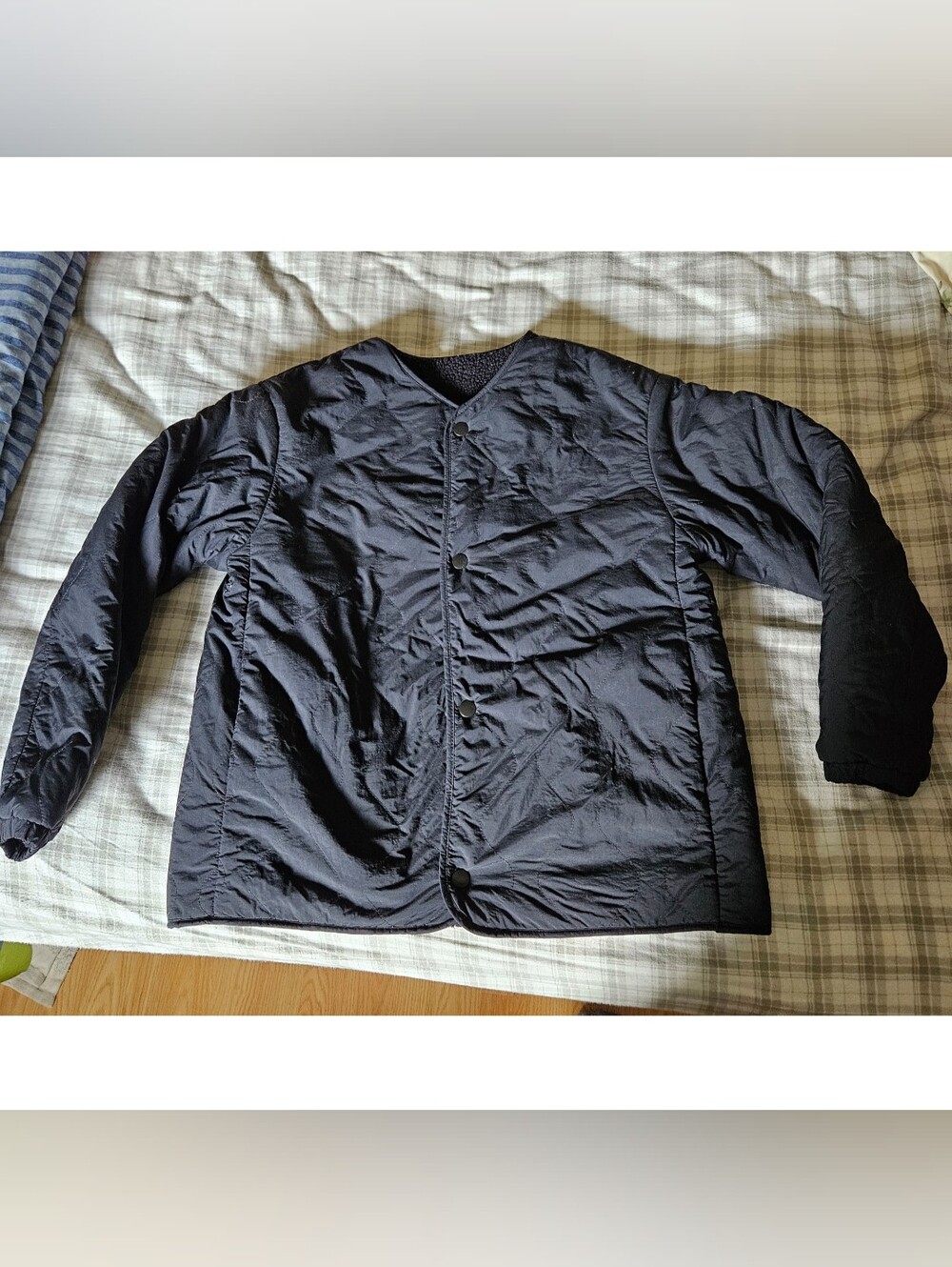 UNIQLO Girls 11-2 Black Sherpa Reversible Jacket